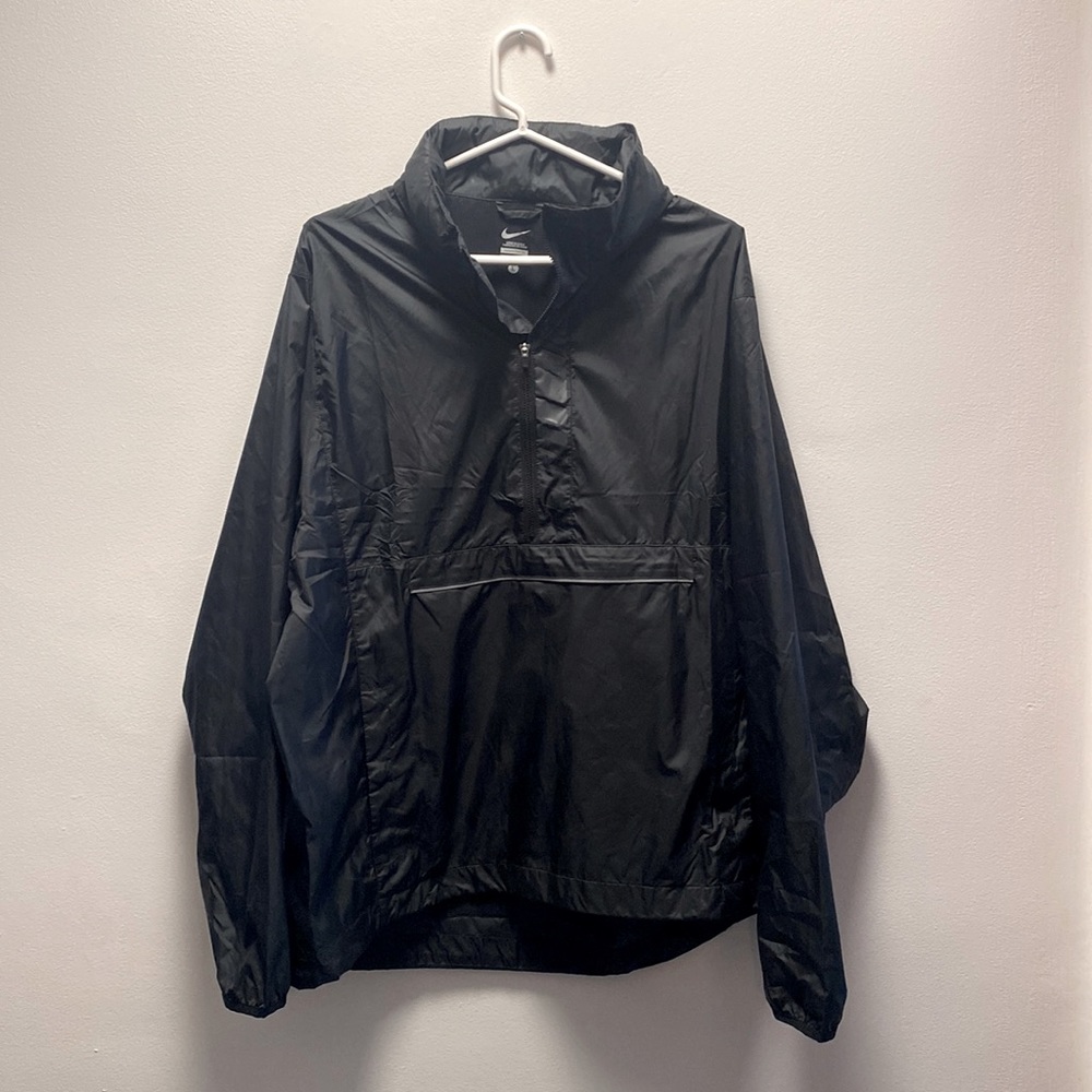Black Nike windbreaker men large parka hood